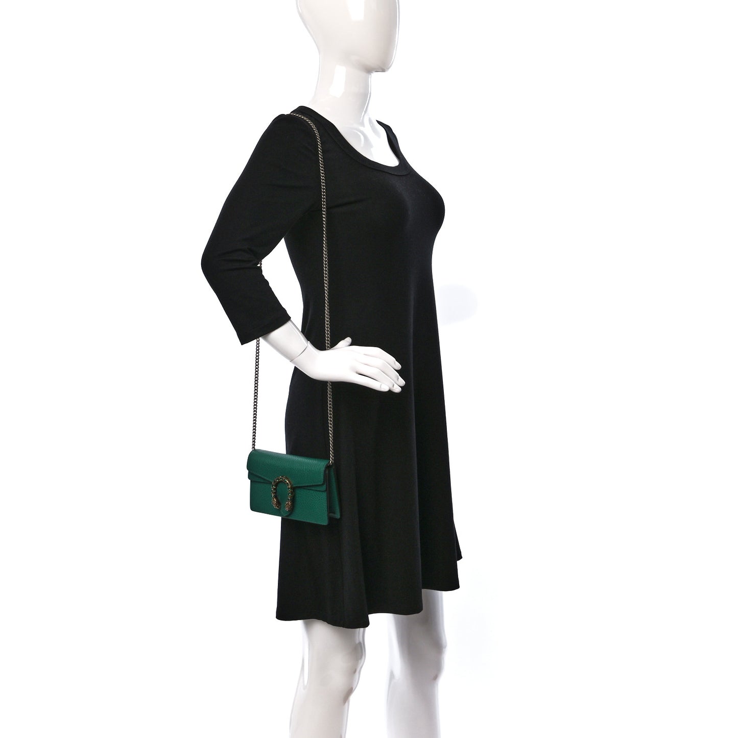 Calfskin Super Mini Dionysus Shoulder Bag Emerald