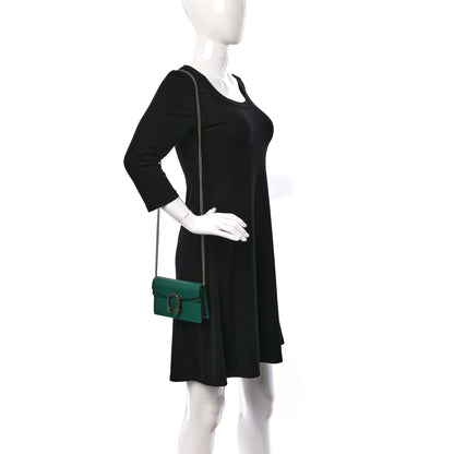 Gucci Calfskin Super Mini Dionysus Shoulder Bag Emerald 2 of 8