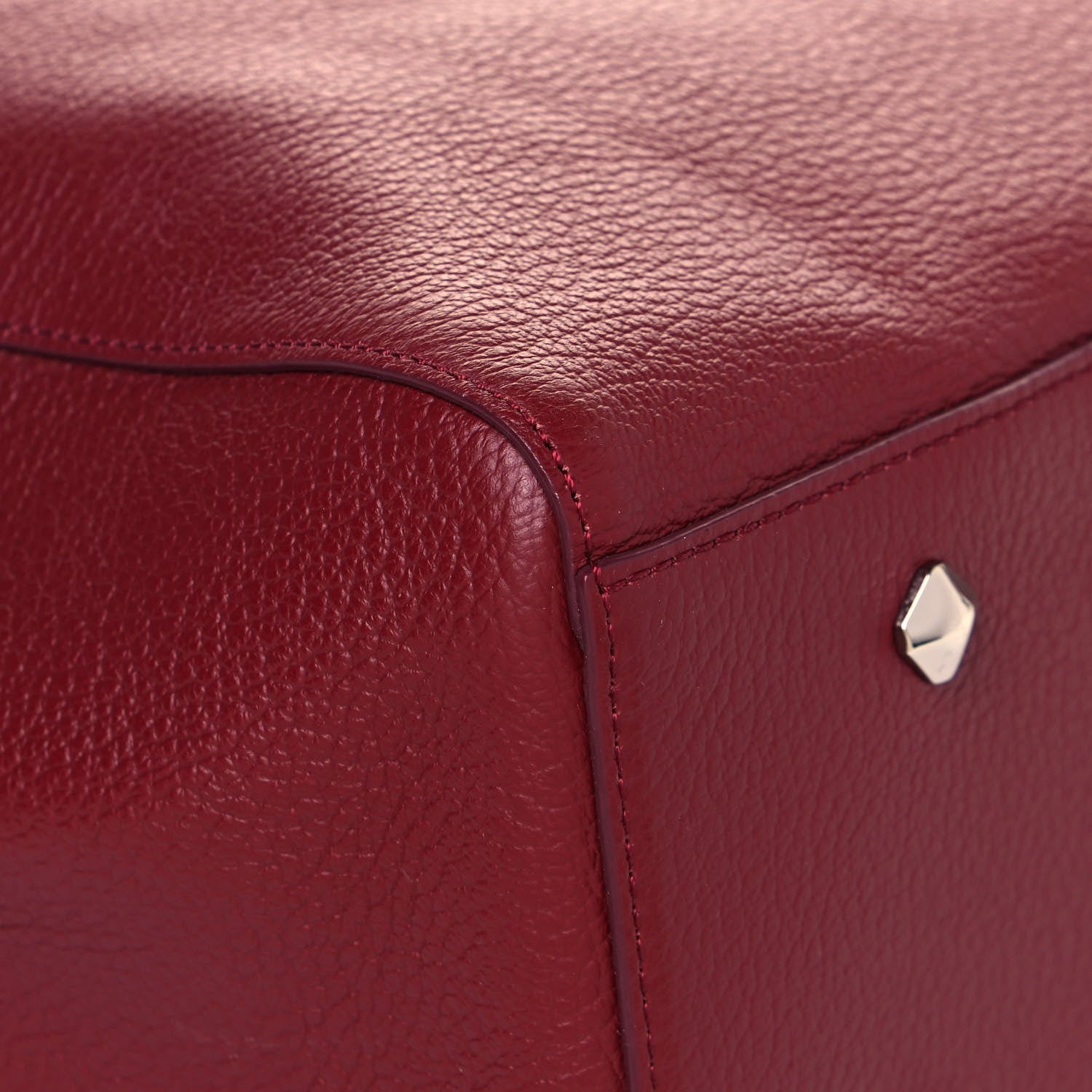 MCM Grained Calfskin Medium Reversible Wandel Tote Ruby Tan 7 of 20