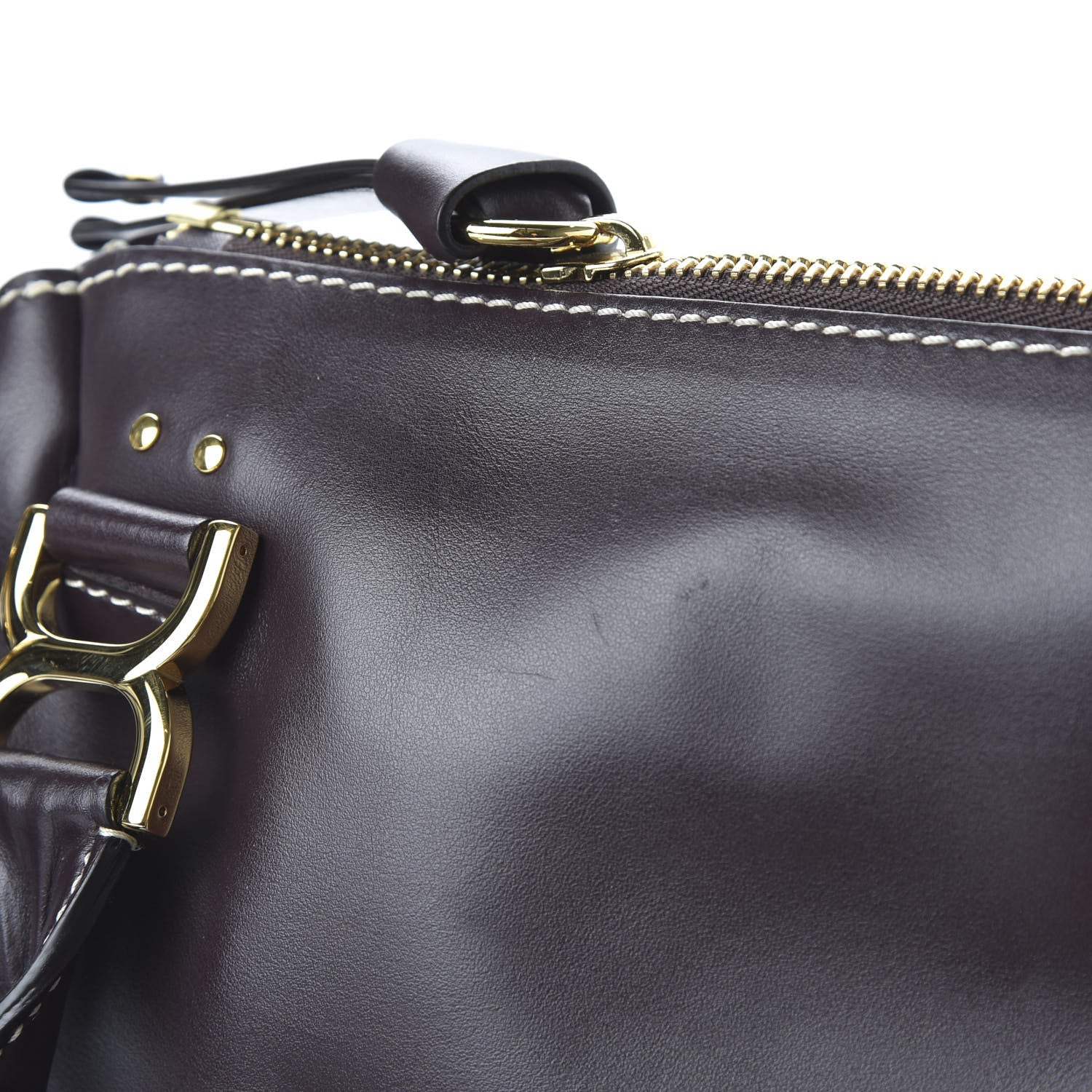 Chloe Smooth Calfskin Small Marcie Satchel Black Raisin 11 of 11