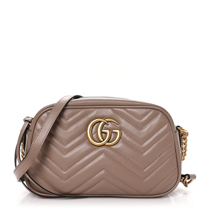 Gucci Calfskin Matelasse Small GG Marmont Chain Shoulder Bag Porcelain Rose 1 of 12