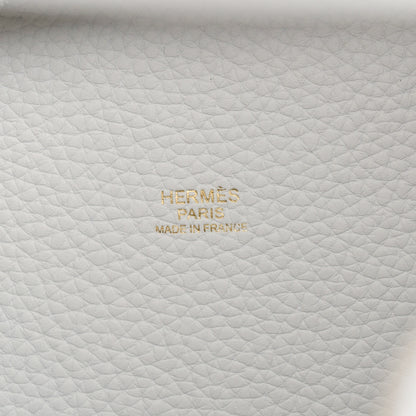 Hermes Taurillon Clemence Picotin Lock 18 PM White 7 of 13