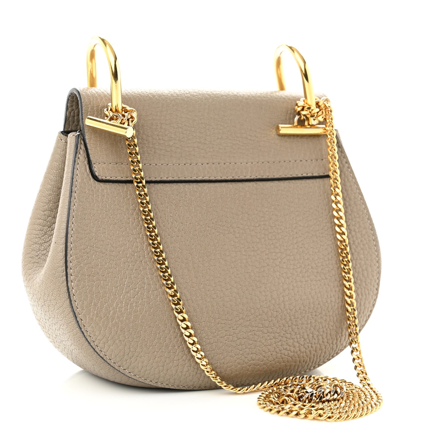Chloe Grained Lambskin Mini Drew Shoulder Bag Motty Grey 3 of 10