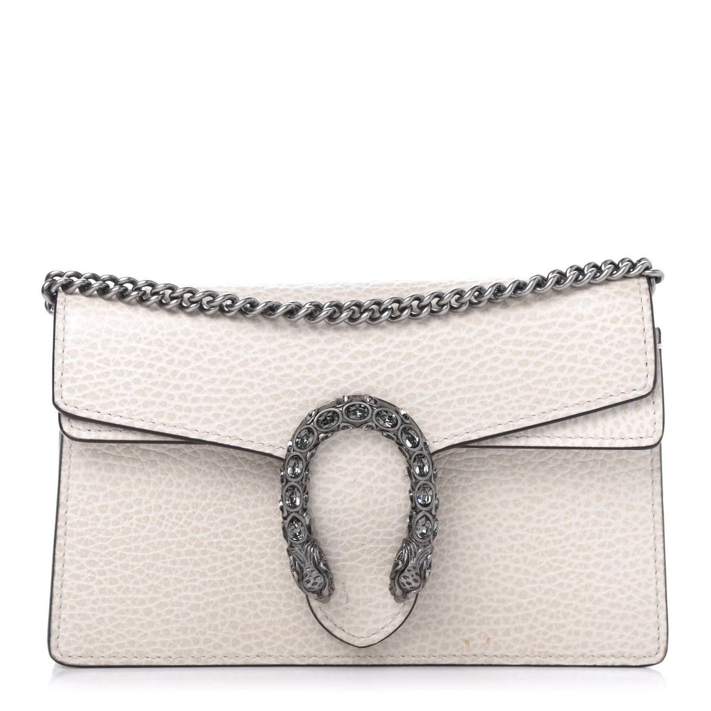 Dollar Calfskin Crystal Super Mini Dionysus Shoulder Bag Mystic White Black Diamond
