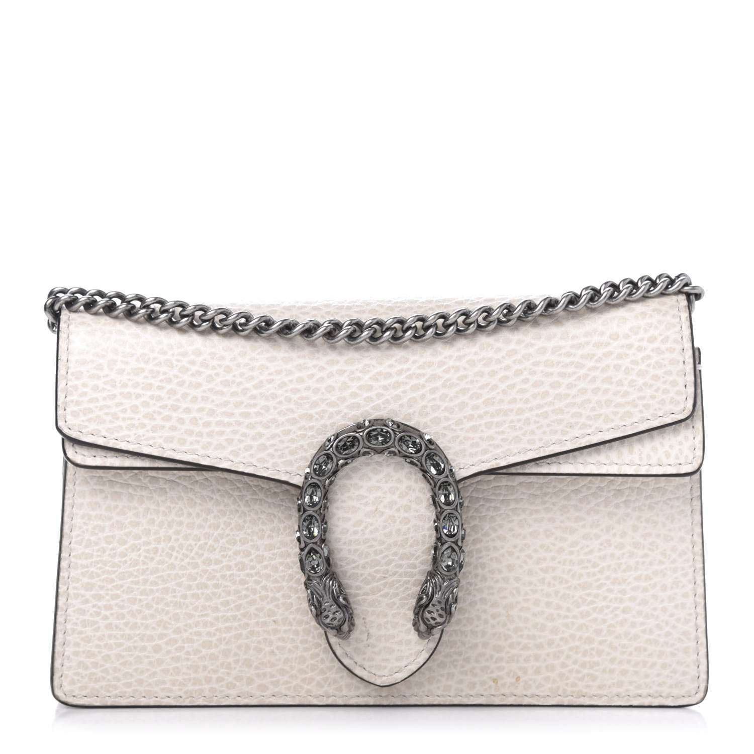 Gucci Dollar Calfskin Crystal Super Mini Dionysus Shoulder Bag Mystic White Black Diamond 1 of 14