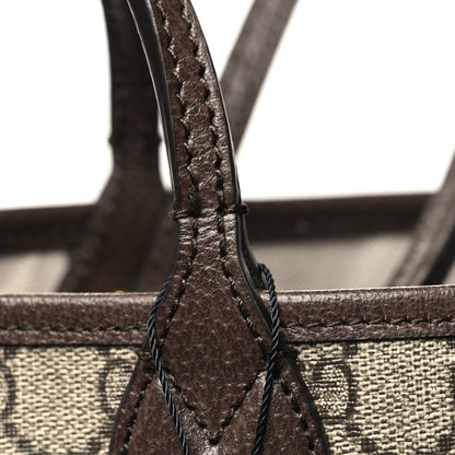 Gucci GG Supreme Monogram Textured Calfskin Medium Ophidia Shoulder Tote Bag Beige Ebony New Acero 12 of 12