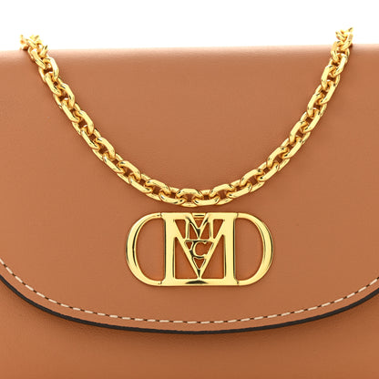 MCM Calfskin Mode Mini Travia Chain Wallet Cognac 9 of 12