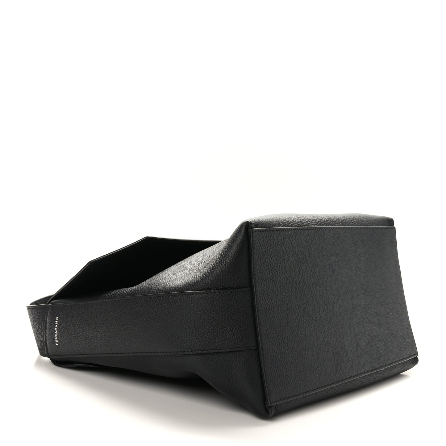 Calfskin Gancini Twins 24 Messenger Bag Black