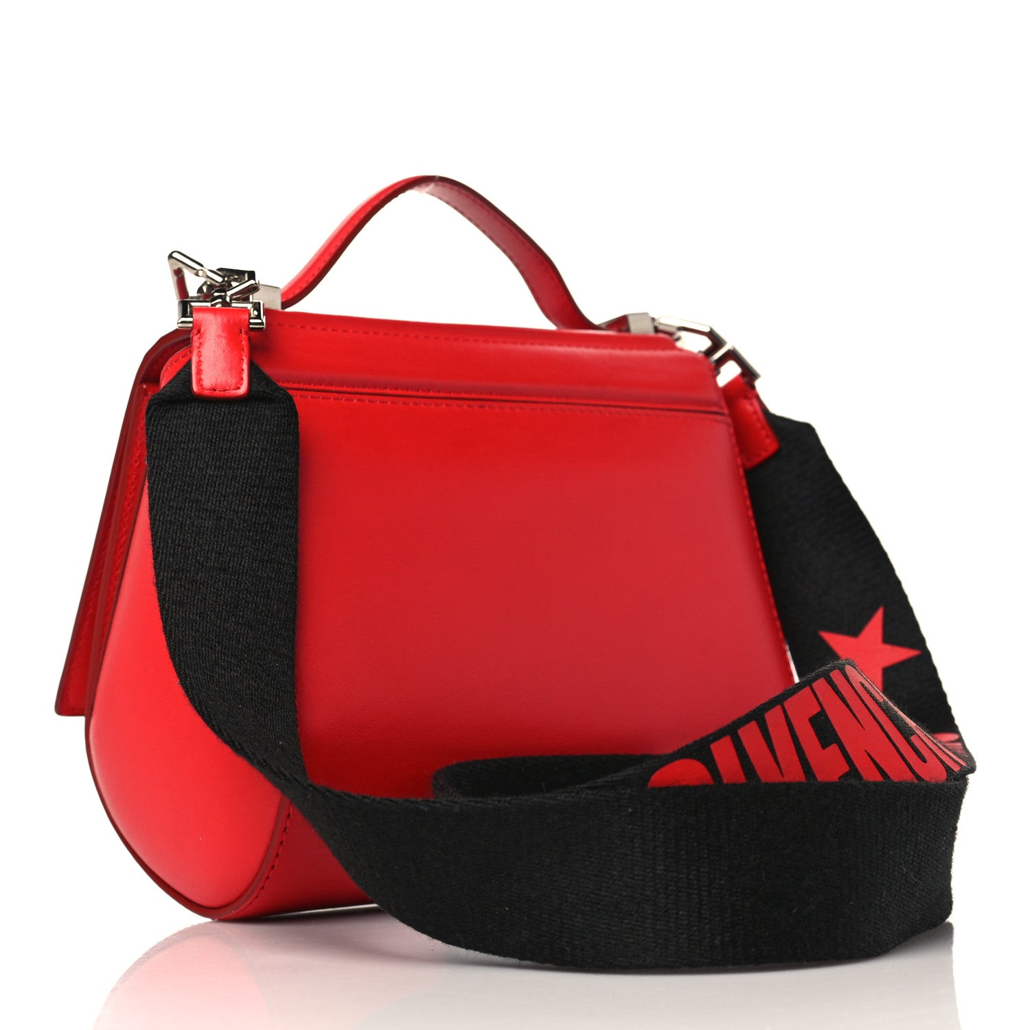Givenchy Calfskin Mini Pandora Box Logo Strap Crossbody Bag Medium Red 2 of 9