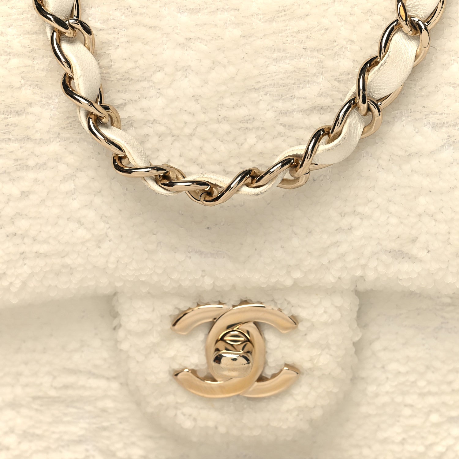 Chanel Sequin Mini Rectangular Flap White 8 of 11