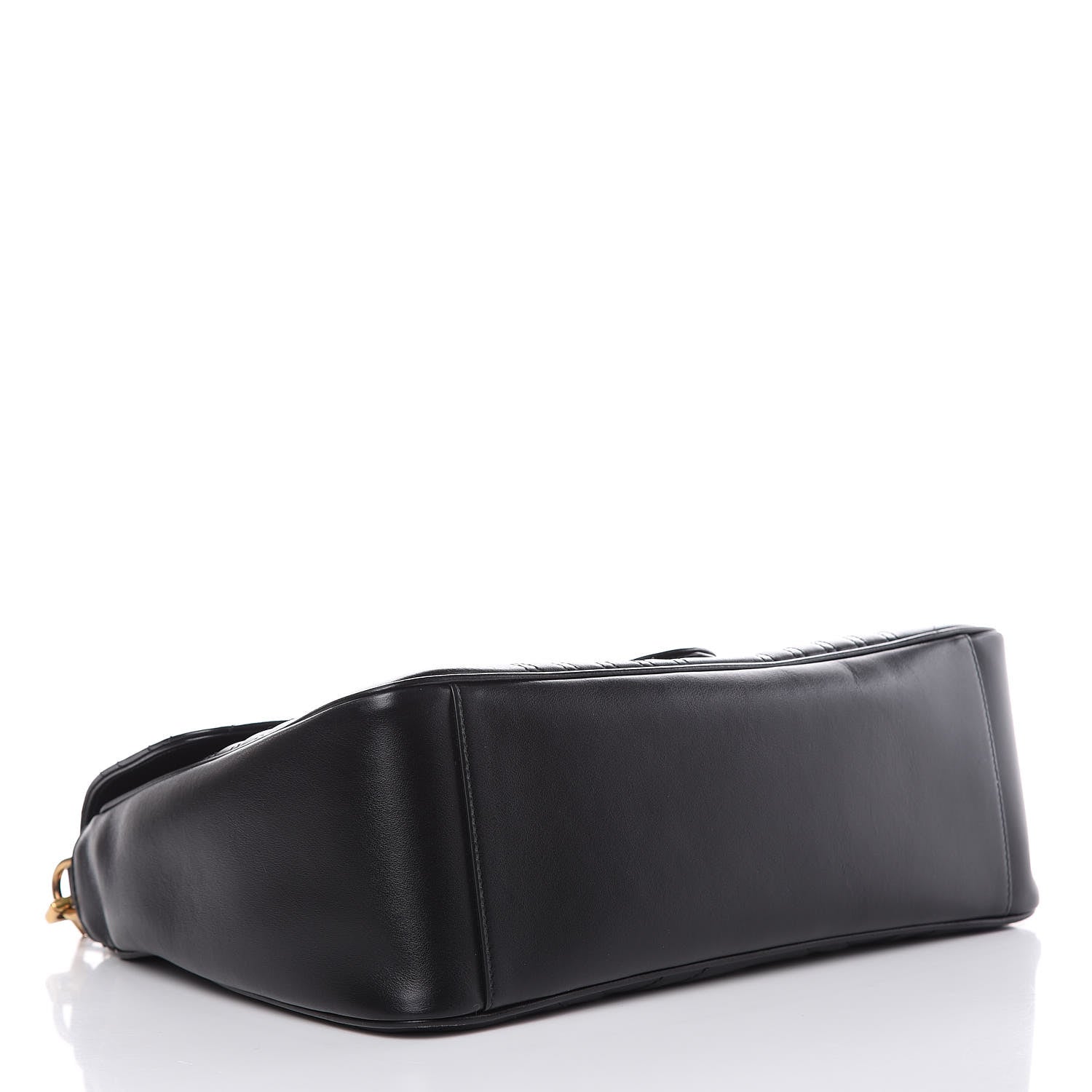 Gucci Calfskin Matelasse Medium GG Marmont Top Handle Shoulder Bag Black 5 of 11