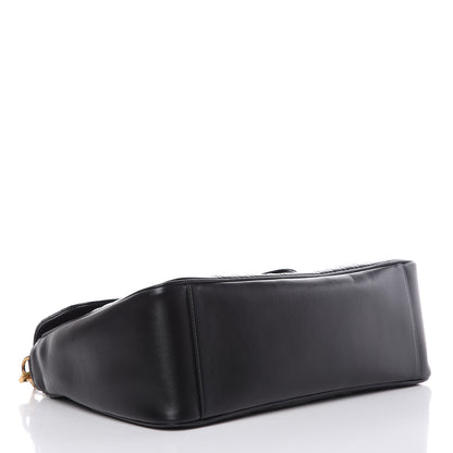 Gucci Calfskin Matelasse Medium GG Marmont Top Handle Shoulder Bag Black 5 of 11