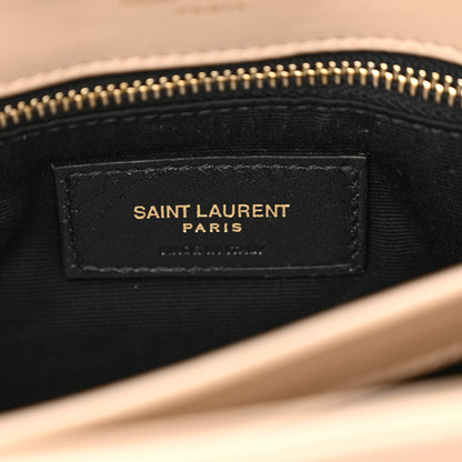 Saint Laurent Calfskin Y Quilted Monogram Toy Loulou Crossbody Bag Dark Beige 6 of 11