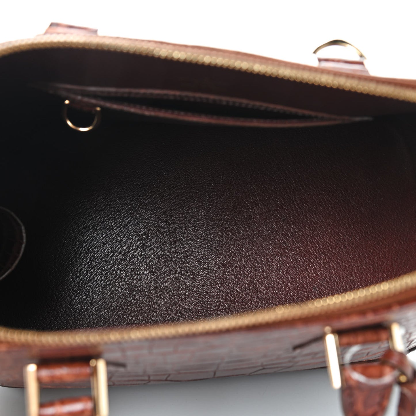 Matte Alligator Alma PM Havane