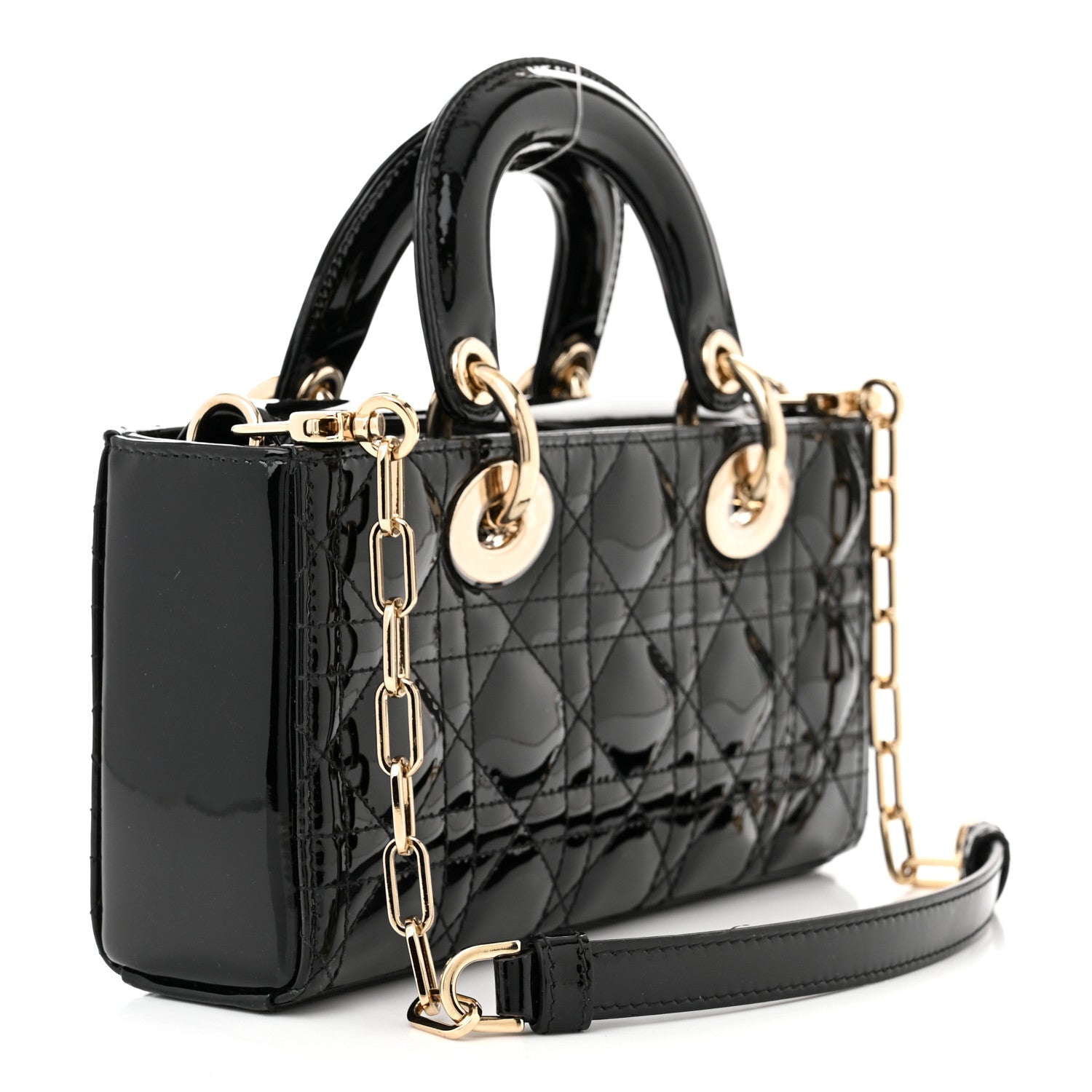 Christian Dior Patent Cannage Small Lady D-Joy Black 3 of 9