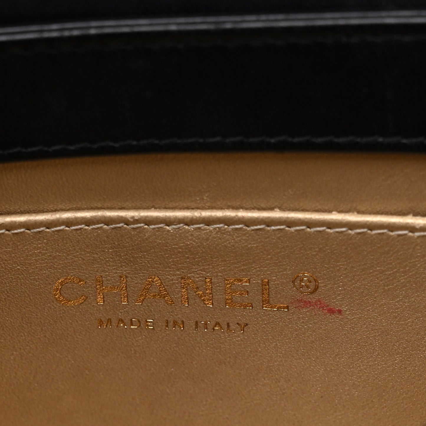 Lambskin Quilted Mini CC Crystal Logo Chain Flap Black