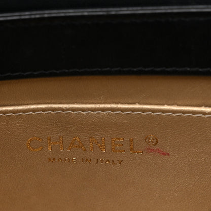 Chanel Lambskin Quilted Mini CC Crystal Logo Chain Flap Black 6 of 12