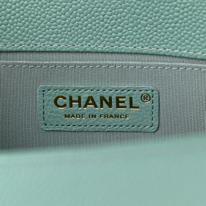 Chanel Caviar Quilted Medium Boy Flap Light Blue 6 of 15