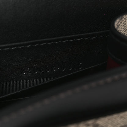 Gucci GG Emblem Monogram Wallet With Strap Beige Ebony Black 7 of 11