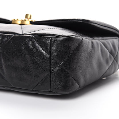 Chanel Goatskin Quilted Medium 19 Flap Black 9 of 10