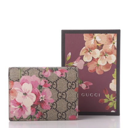 Gucci GG Supreme Monogram Blooms Card Case Beige Multicolor Dry Rose 10 of 10