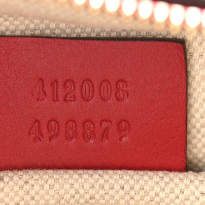 Gucci Monogram GG Supreme Web Small Webby Bee Shoulder Red 7 of 11