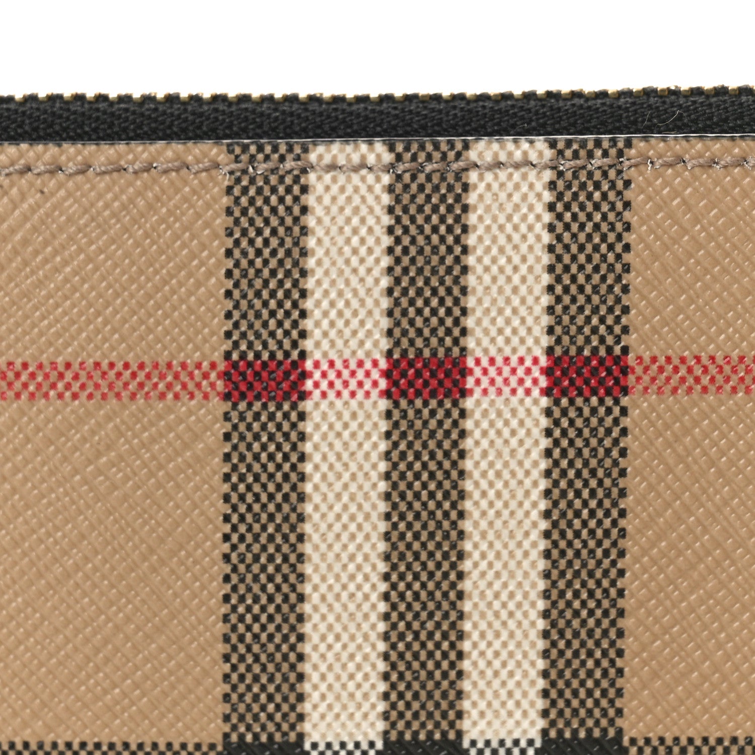 Burberry Check Calfskin Zip Card Case Holder Black 7 of 7