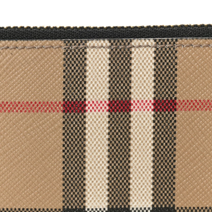 Burberry Check Calfskin Zip Card Case Holder Black 7 of 7