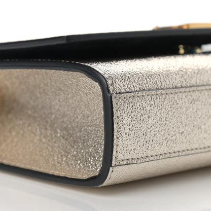 Saint Laurent Metallic Calfskin Small Classic Monogram Kate Satchel Gold 7 of 10