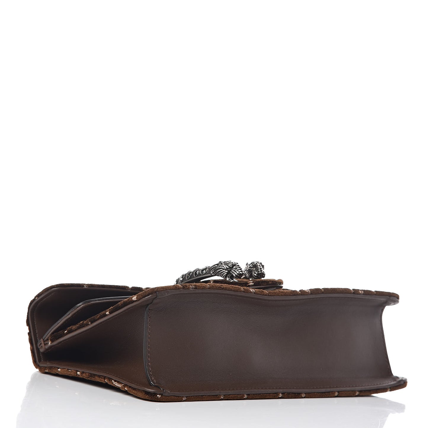 Velvet Moon Calfskin Crystal GG Monogram Small Dionysus Shoulder Bag Brown Vintage Cocoa Black Diamond
