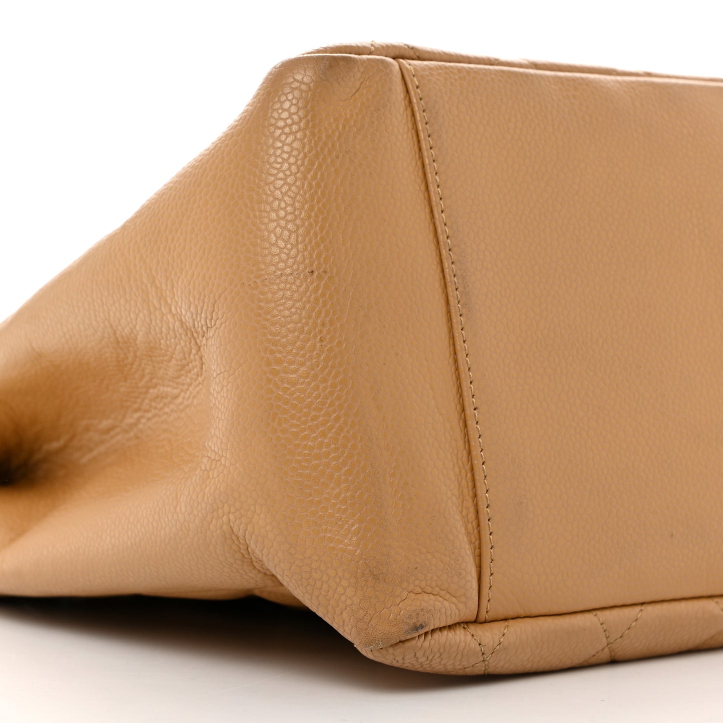 Caviar Quilted Grand Shopping Tote GST Beige Clair