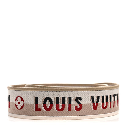 Louis Vuitton Jacquard Speedy Bandouliere 20 Shoulder Strap Beige White 2 of 3