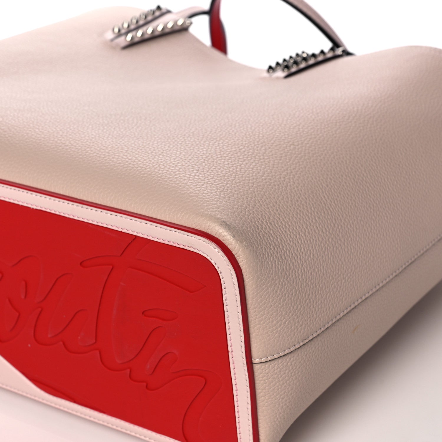 Christian Louboutin Calfskin Spikes East West Cabata Tote Ballerina 9 of 14