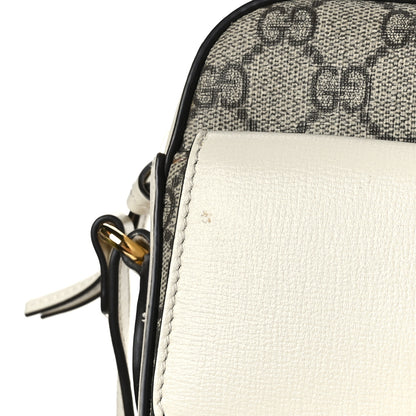 Gucci GG Supreme Monogram Small Horsebit 1955 Shoulder Bag Beige Mystic White 10 of 10