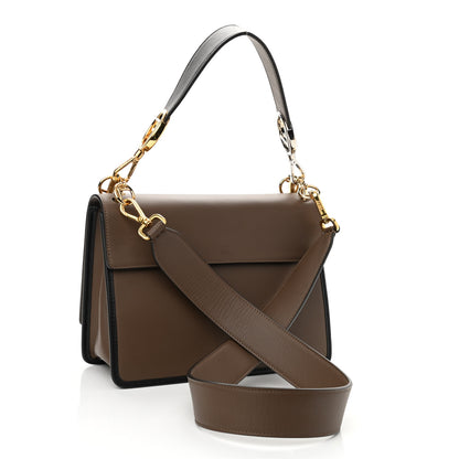 Fendi Vitello Century F is Fendi Bi-Color FF 1974 Embossed Kan I Shoulder Bag Maya Black 3 of 11