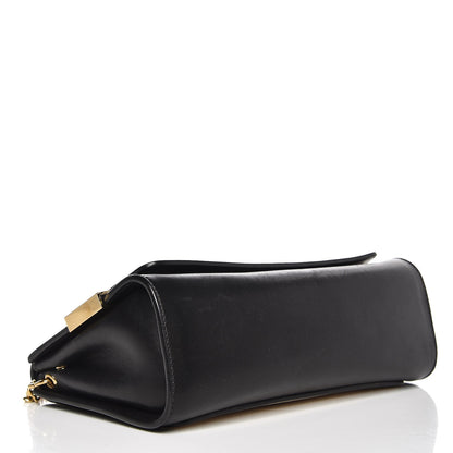 Chloe Lambskin Snakeskin Medium Elle Chain Clutch Cream Black 4 of 10
