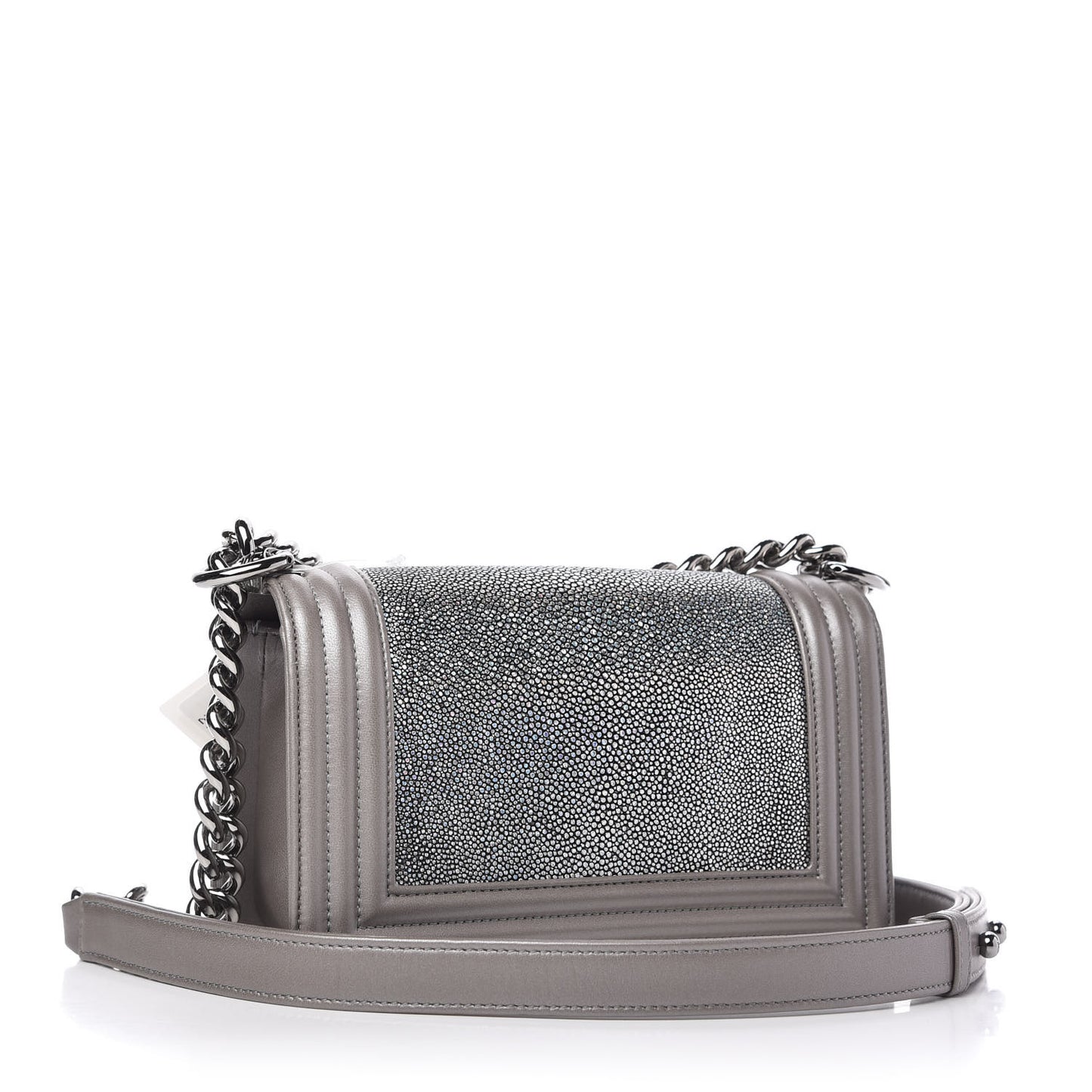Galuchat Stingray Small Boy Flap Silver