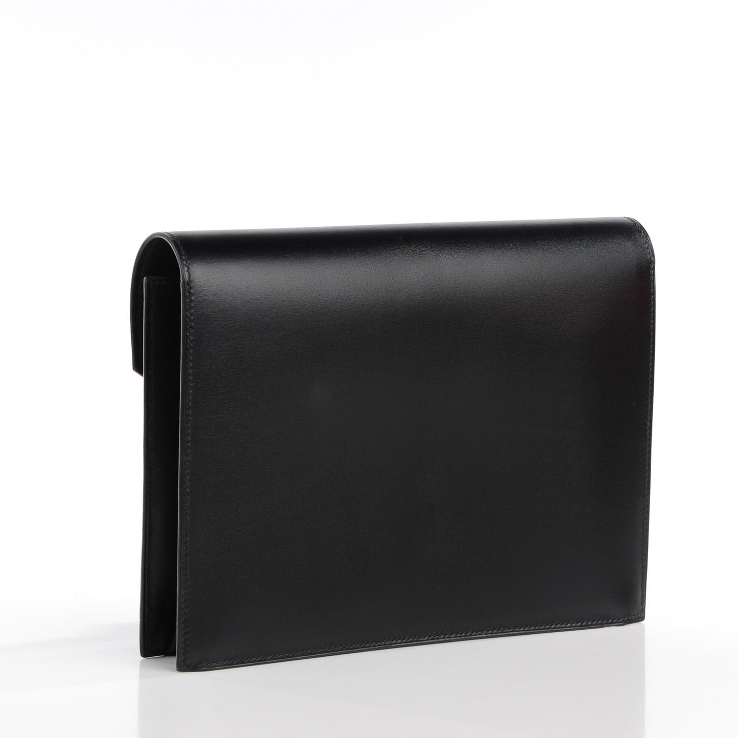 Box Calfskin Faco Clutch Black