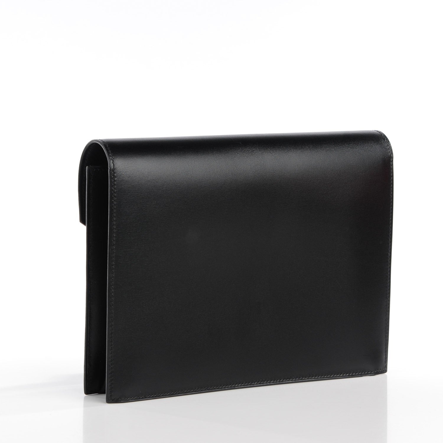 Hermes Box Calfskin Faco Clutch Black 3 of 9