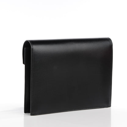 Hermes Box Calfskin Faco Clutch Black 3 of 9