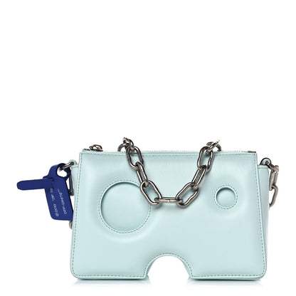 Off-White OFF WHITE Calfskin Burrow 20 Crossbody Bag Light Blue 1 of 12