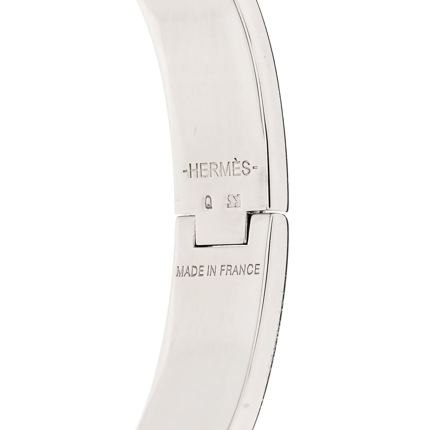Enamel Narrow Clic Clac H Bracelet PM White