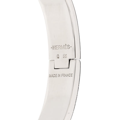 Hermes Enamel Narrow Clic Clac H Bracelet PM White 4 of 5