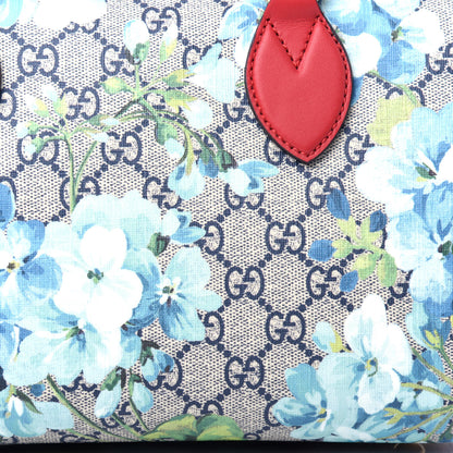 Gucci GG Supreme Monogram Blooms Small Boston Beige Blue Navy Hibiscus Red 10 of 10