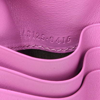 Gucci Calfskin Matelasse GG Marmont Card Case Candy Mousse 7 of 7