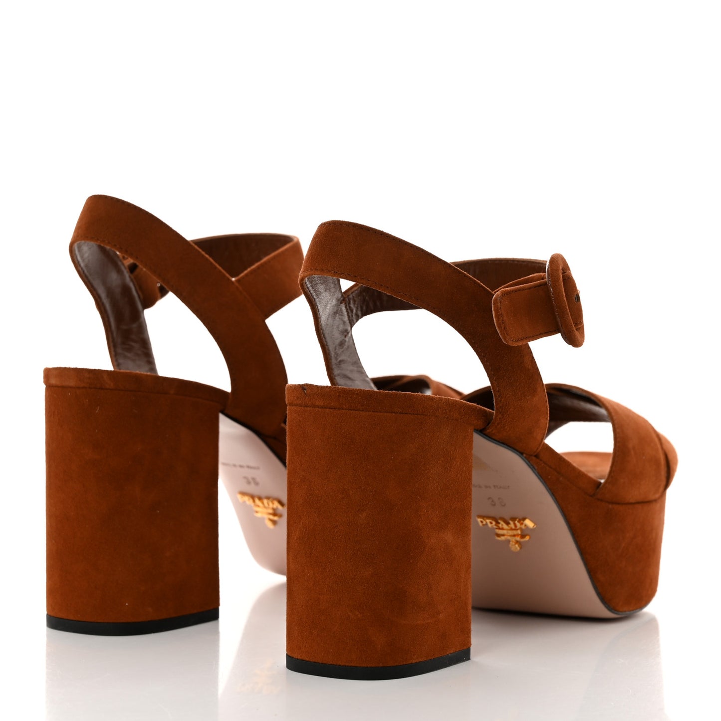 Camoscio Crisscross Platform 25/85mm Sandals 38 Palissandro