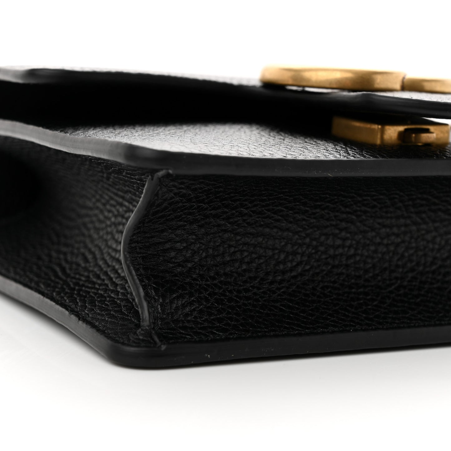 Knight Calfskin Small GG Marmont Chain Handle Bag Black