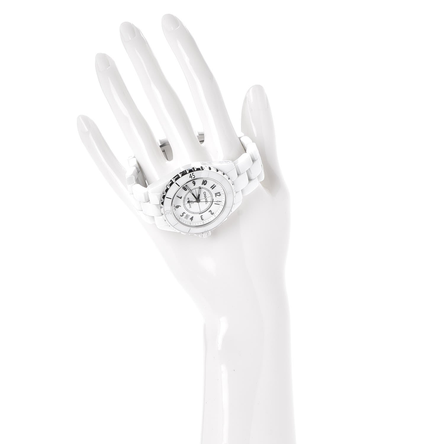 Chanel Stainless Steel Ceramic 38mm J12 Automatic Watch White 2 of 7