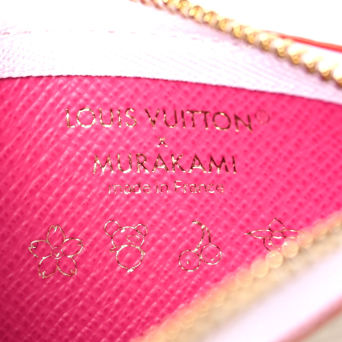 LV X TM Monogram Multicolor Key Pouch White