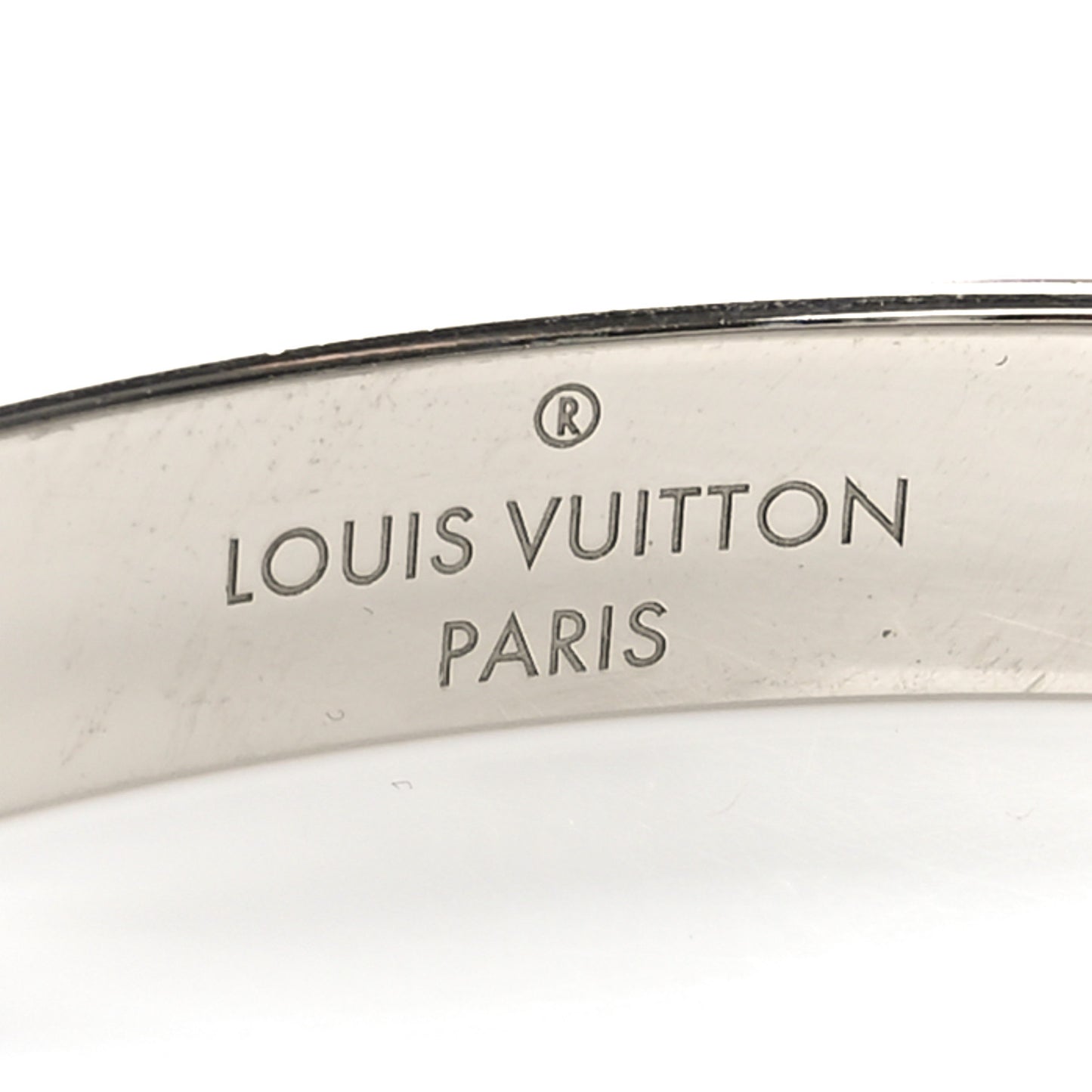 Brass Palladium Plated Nanogram Cuff M Silver